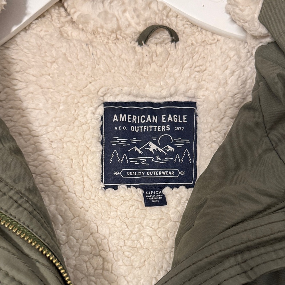 Olive Green Parka with Faux Fur Hood - Picture 2 of 7
